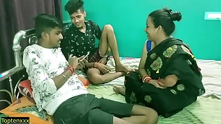 Indian hot wife shared with friend&excl; Certain hindi sex